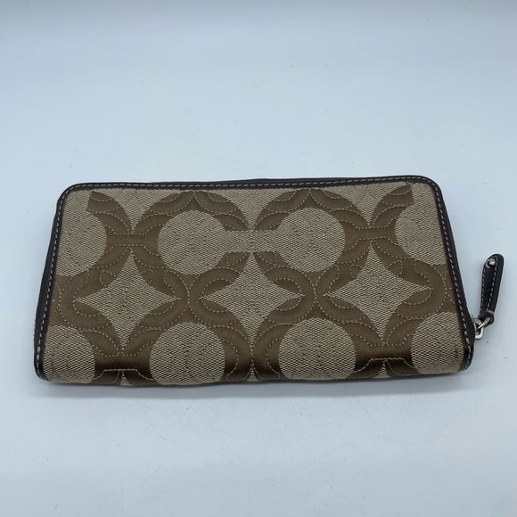 Coach Logo Zip Around Wallet